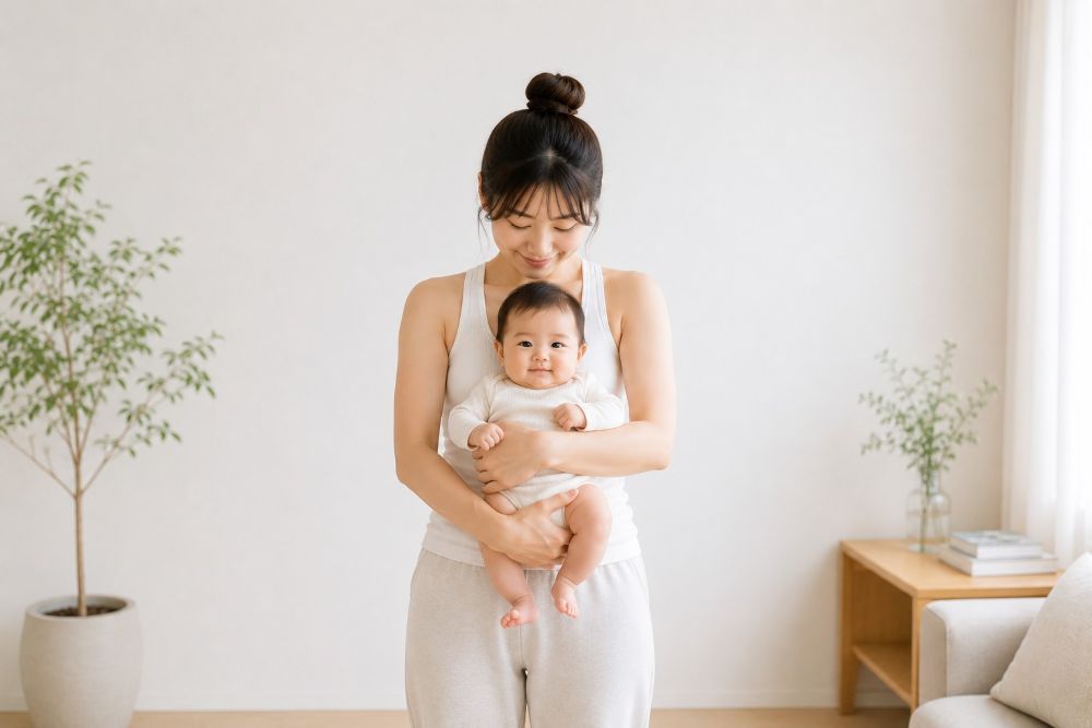 産後の骨盤のゆがみのイメージ