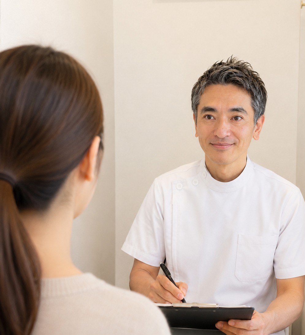 施術後の確認とアドバイス